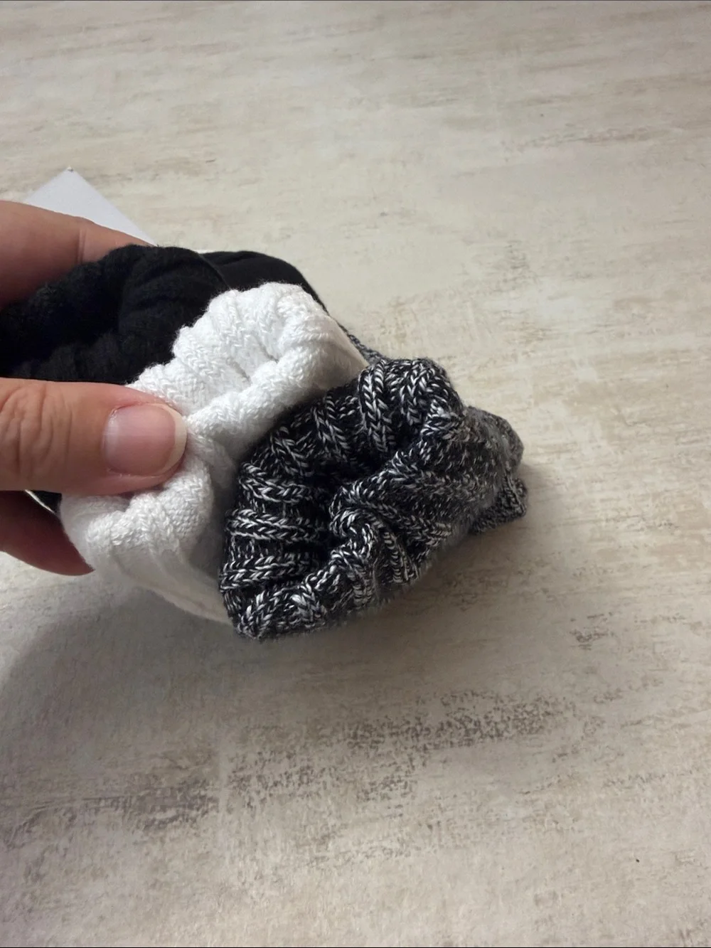 Universal Thread 3-Pack turn-cuff Socks - Black, Marled Gray, White